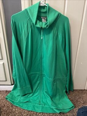 Talbots Green Full-Zip Jacket 2X